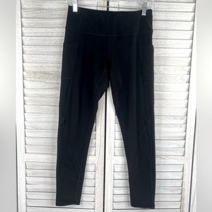 HEATHYOGA Women's Stretch Leggings w Pockets Black-Medium